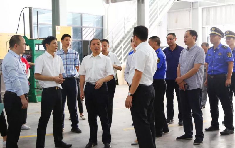 市长朱志杰 副市长徐锴光临win必赢光学调研工业固废措置试点工作